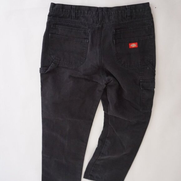 Dickies Black Heavyweight Cotton Double Knee Painter Carpenter Pants Size 38X30 - Picture 2 of 13